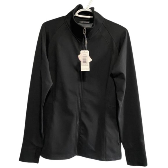 ELLEN TRACY ACTIVE Black Jacket XL NWT - Picture 1 of 8